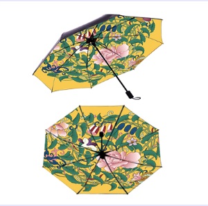珐琅彩百花纹雨伞  广西博物馆文创少数民族旅游纪念品