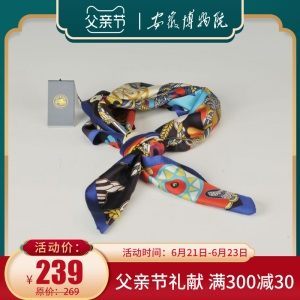 安徽博物院凌家滩玉鹰大方巾桑蚕丝徽风皖韵系列丝巾女士真丝方巾