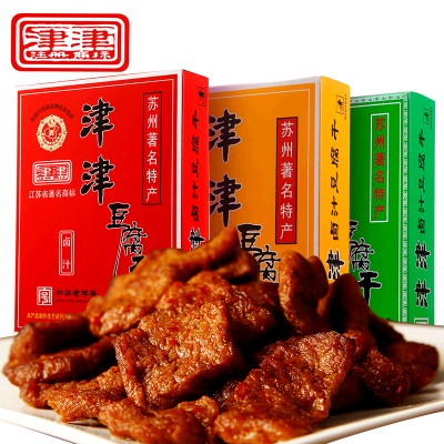 津津卤汁豆腐干2袋*90克苏州特产豆干小包装素食老人怀旧零食年货