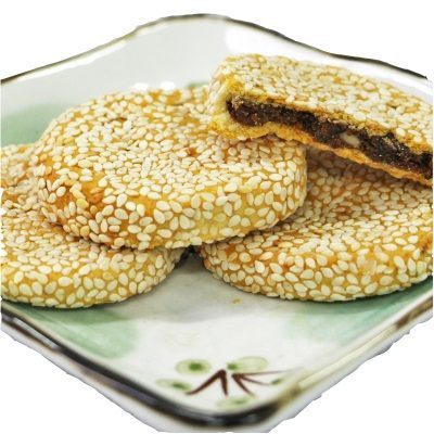 苏州土特产*采芝斋*松仁枣蓉麻饼 散装（500g）
