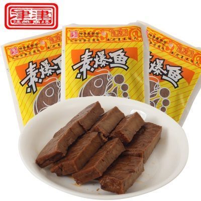 津津素爆鱼65g真空包装苏州特产传统素食豆腐制品豆干怀旧零食