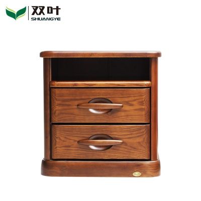双叶家具 实木中式现代 带抽屉 可储物卧室床头柜