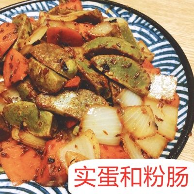 粉肠实蛋乱炒送烧烤料 东北假红肠地摊实蛋烤炸肠快手