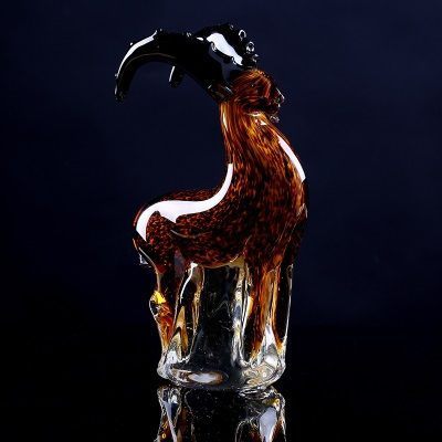 博山琉璃羊摆件工艺品