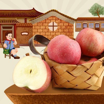 承德国光苹果12头礼盒怀旧版
