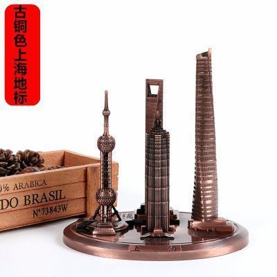 （中号新款套装）古铜色上海地标