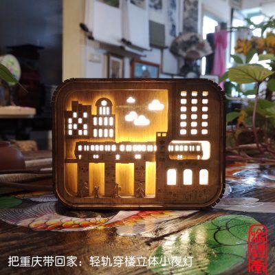 轻轨穿楼-棕木色