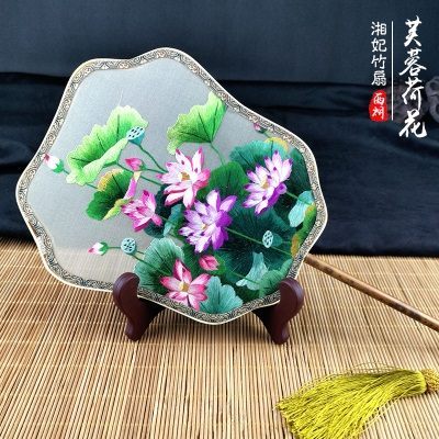 芙蓉荷花湘妃扇