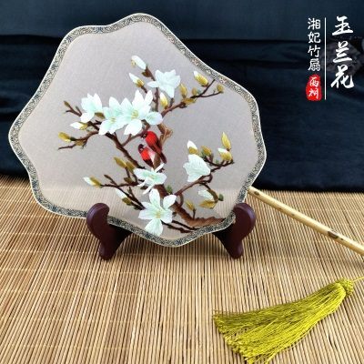 玉兰花湘妃扇