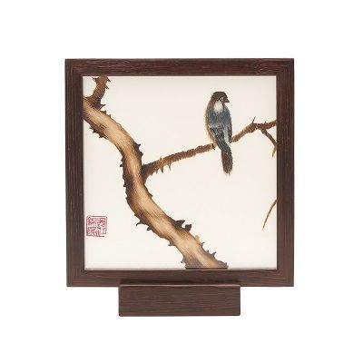 寒枝与山鸟（褐枝）