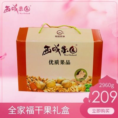新疆特产全家福礼盒礼包干坚果零食大礼包2960g年货过年礼盒置办